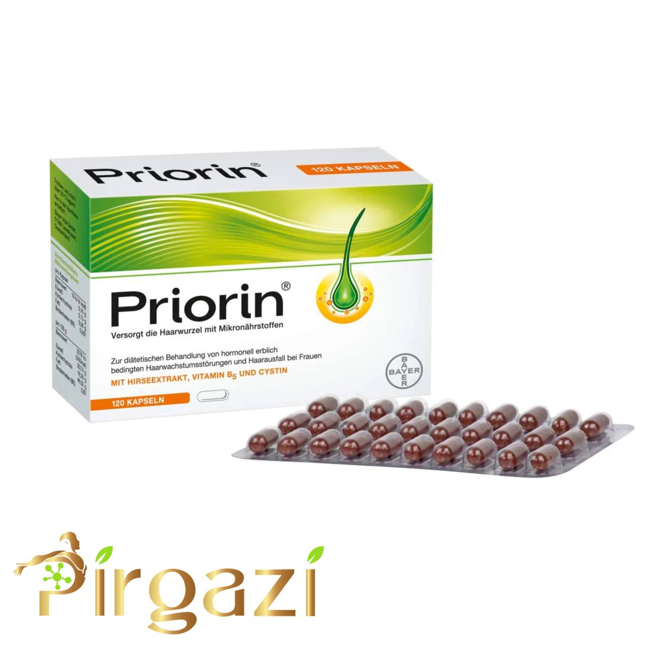 قرص پریورین بایر آلمان ضد ریزش و تقویتی مو