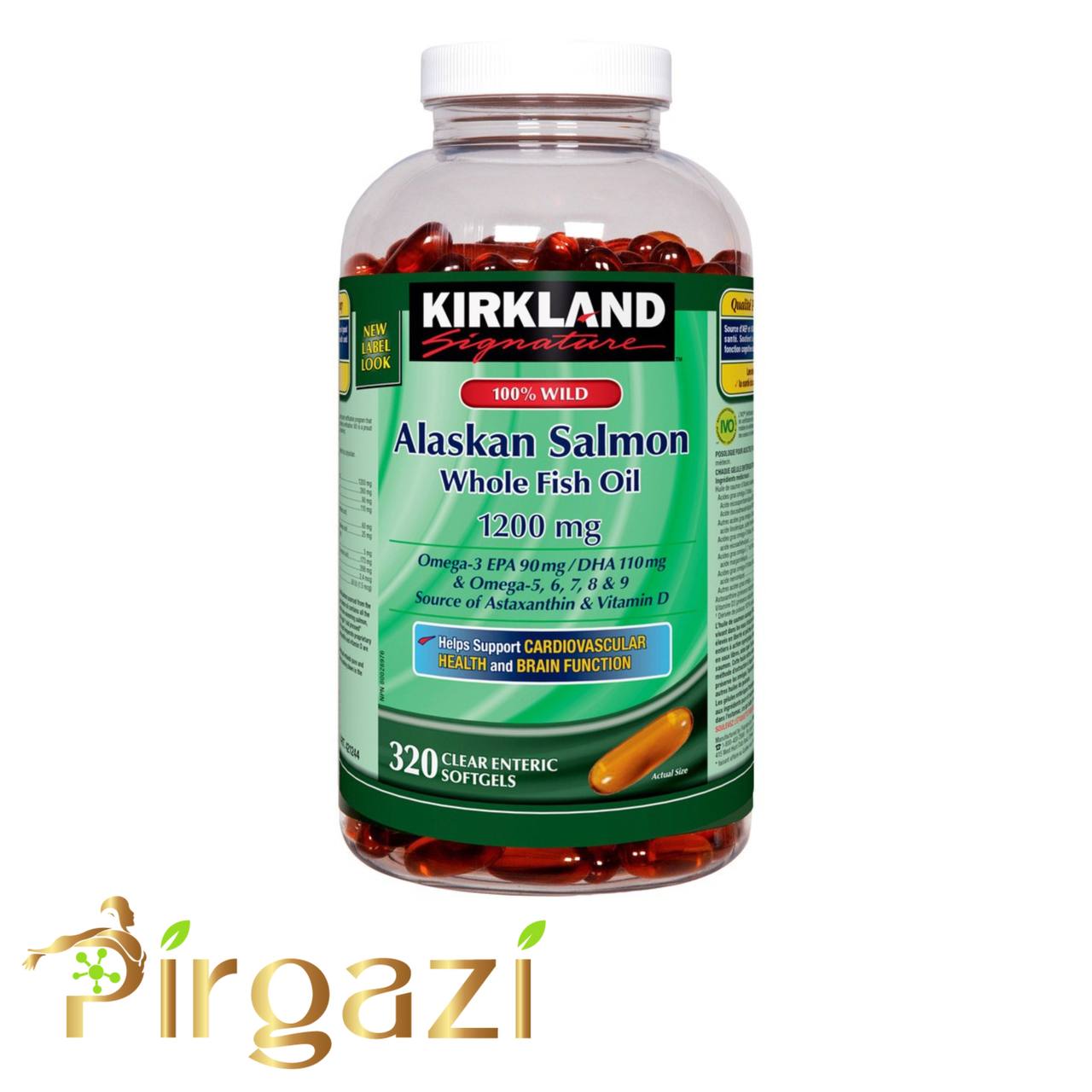 امگا ۳ روغن سالمون آلاسکا ۳۲۰ عددی کرکلند – آمریکا