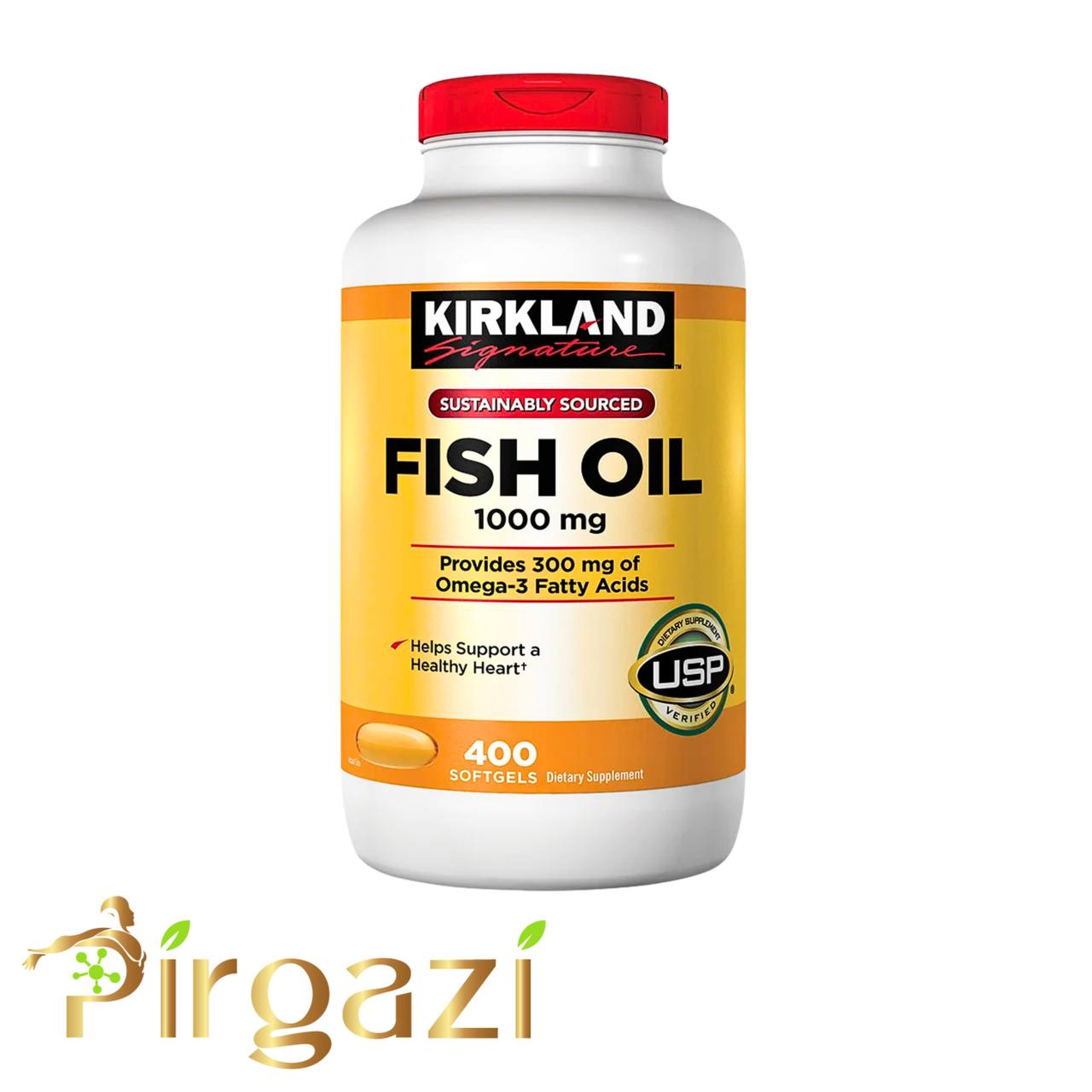 امگا ۳ روغن ماهی ۱۰۰۰mg کرکلند ۴۰۰ عددی آمریکا | سلامت قلب، مغز و مفاصل