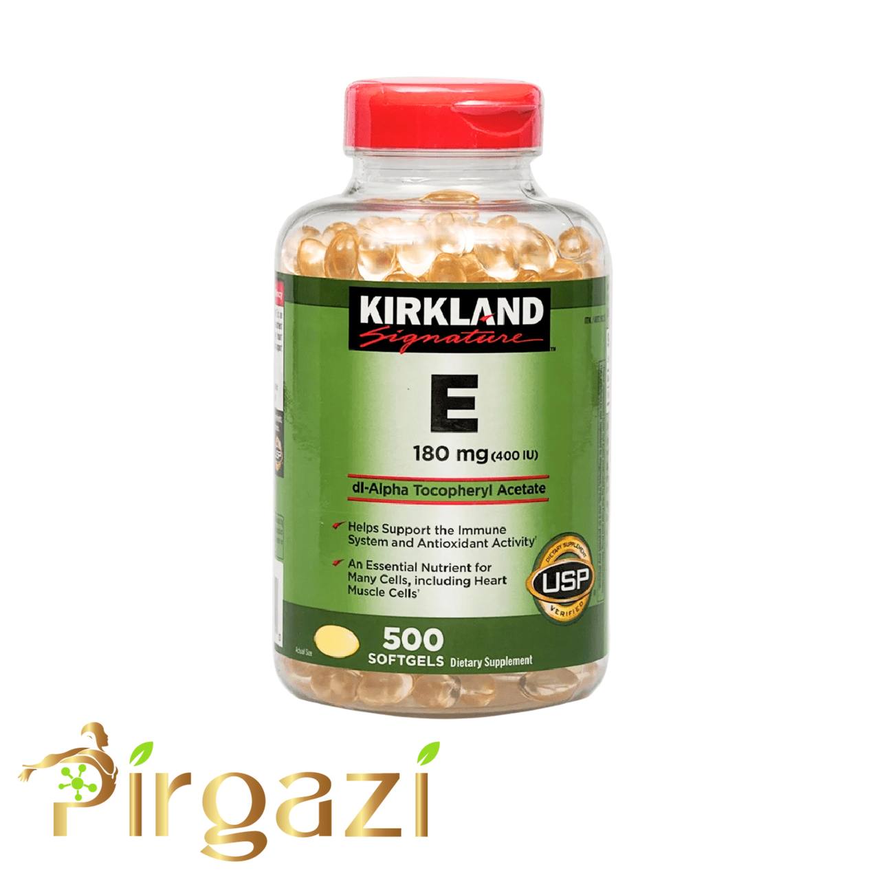 ویتامین E کرکلند ۵۰۰ عددی آمریکا | آنتی‌اکسیدان برای پوست، سلول و ایمنی